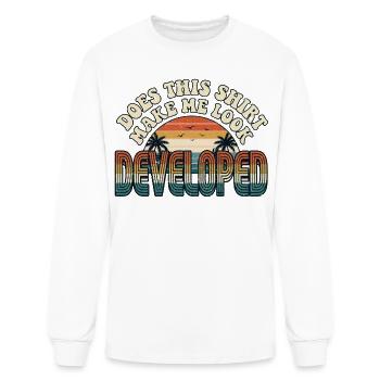 Retro Developer Sunset - Men's Long Sleeve T-Shirt - white - Front