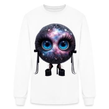 Cosmic Galaxy Fuzzball – Plateforme Mignonne et Effrayante - T-shirt à manches longues Homme - blanc - Devant