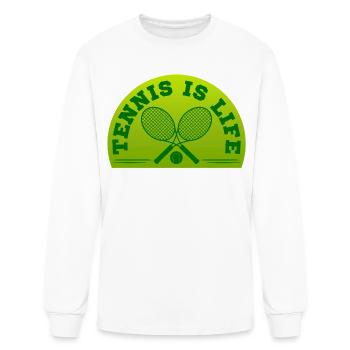 tennis is life - Men's Long Sleeve T-Shirt - white - Front