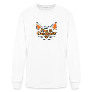Cute Cat Lover Halloween T-Shirt - Men's Long Sleeve T-Shirt - white - Front
