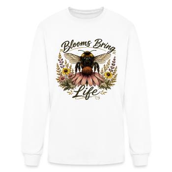Blooms Bring Life - Men's Long Sleeve T-Shirt - white - Front