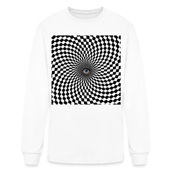 Hypnotic Eye Spiral Illusion - Men's Long Sleeve T-Shirt - white - Front