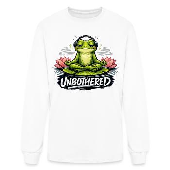 Unbothered Frog - Men's Long Sleeve T-Shirt - white - Front