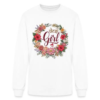 Desi Girl Pride Indian Pakistani Sri Lankan Woman  - Men's Long Sleeve T-Shirt - white - Front