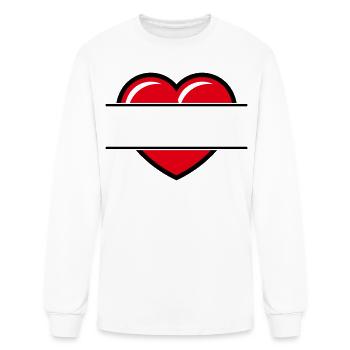 Heart Symbol (Add Text / Present / Gift / Love) - Men's Long Sleeve T-Shirt - white - Front