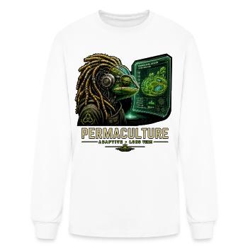 Permaculture Droid: Adaptive Design - Men's Long Sleeve T-Shirt - white - Front