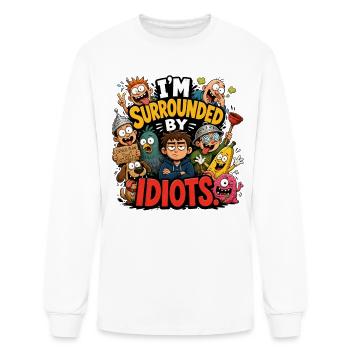 Frustrated Hero with Wacky Crew - Men's Long Sleeve T-Shirt - white - Front