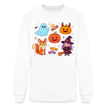 Cute Halloween Family – Spooky & Sweet - Men's Long Sleeve T-Shirt - white - Front