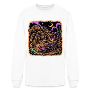 Desert Night Predator Tarantula Scorpion - Men's Long Sleeve T-Shirt - white - Front