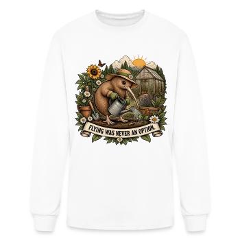 Flightless Garden Kiwi - Men's Long Sleeve T-Shirt - white - Front