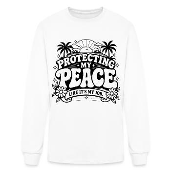 Protect My Peace - Men's Long Sleeve T-Shirt - white - Front