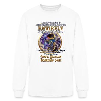 Inner Dragon Hoarding Treasure: Reading Hobbies - Men's Long Sleeve T-Shirt - white - Front