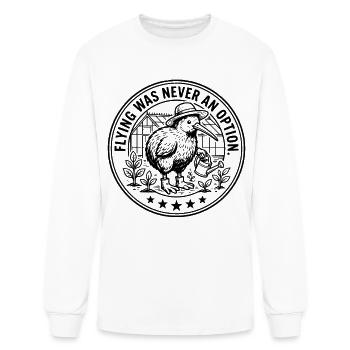 Flightless Garden Kiwi Gardening Humor - Men's Long Sleeve T-Shirt - white - Front