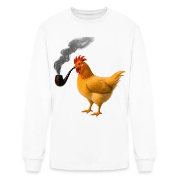 Smoking Chicken - Men's Long Sleeve T-Shirt - white - Front