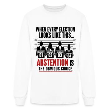 L’abstention est le choix évident - T-shirt à manches longues Homme - blanc - Devant