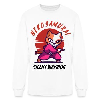 NEKO_SAMURAI - Men's Long Sleeve T-Shirt - white - Front