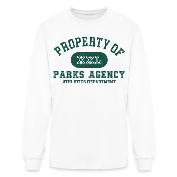 Property of XXL Parks Agency Athletics Department - Men's Long Sleeve T-Shirt - white - Front