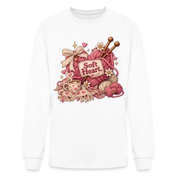 Soft Heart. - Men's Long Sleeve T-Shirt - white - Front