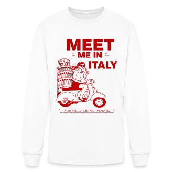 Meet Me in Italy  - Men's Long Sleeve T-Shirt - white - Front