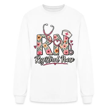 Un cadeau mignon d’infirmière diplômée (RN) - T-shirt à manches longues Homme - blanc - Devant