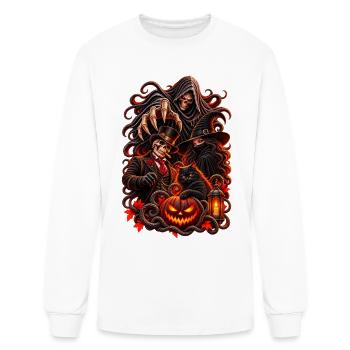 Gothic Halloween Grim Skeleton Witch Art - Men's Long Sleeve T-Shirt - white - Front