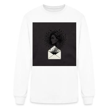 Gothic Raven Woman Envelope 13 Dark Fantasy Art - Men's Long Sleeve T-Shirt - white - Front
