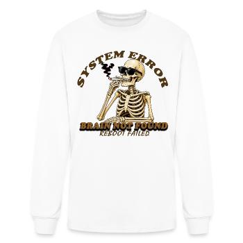 Funny Skeleton System Error - Men's Long Sleeve T-Shirt - white - Front