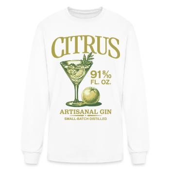 Citrus Gin Artisanal Label - Men's Long Sleeve T-Shirt - white - Front