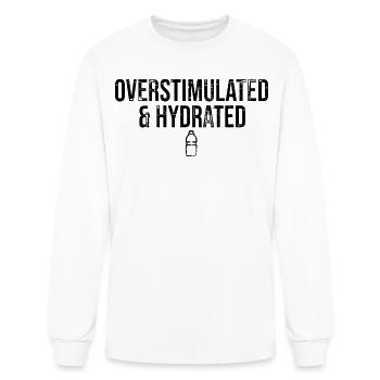 Overstimulated Hydrated - Men's Long Sleeve T-Shirt - white - Front