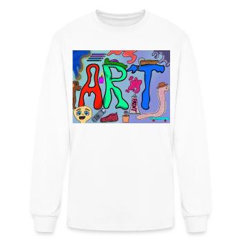 Bright ART Letters Doodle - Men's Long Sleeve T-Shirt - white - Front