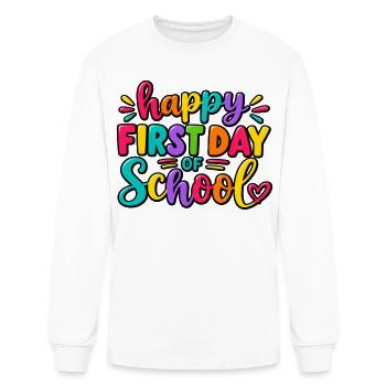  Happy First Day of School - Men's Long Sleeve T-Shirt - white - Front