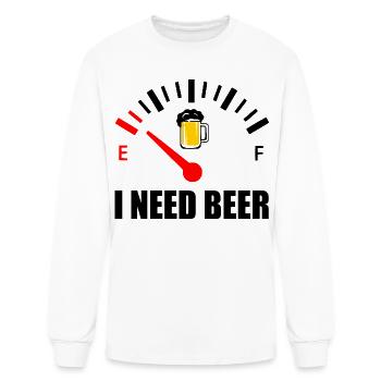 I need beer - Men's Long Sleeve T-Shirt - white - Front