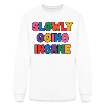 Slowly Going Insane Clowncore Aesthetic Kidcore - Men's Long Sleeve T-Shirt - white - Front