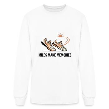 Miles Make Memories Sneakers Sunset - Men's Long Sleeve T-Shirt - white - Front