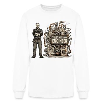 Steampunk Engineer Portrait Machine - Men's Long Sleeve T-Shirt - white - Front
