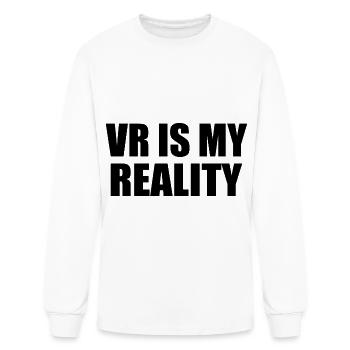 La réalité virtuelle est ma RÉALITÉ - T-shirt à manches longues Homme - blanc - Devant