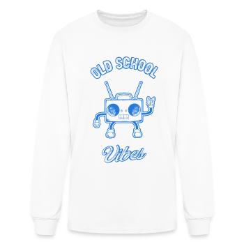 Old School Vibes Retro Beat Box Music - Men's Long Sleeve T-Shirt - white - Front