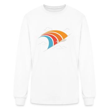 Retro Glider Pilot Soaring Plane Aviator - Men's Long Sleeve T-Shirt - white - Front