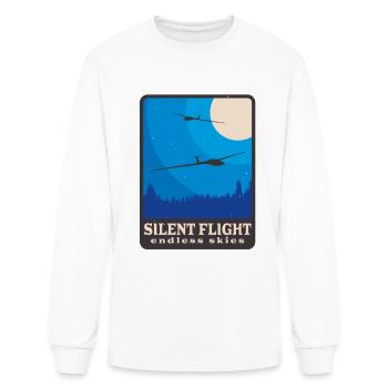 Soaring Fly Aviation Retro Glider Pilot - Men's Long Sleeve T-Shirt - white - Front