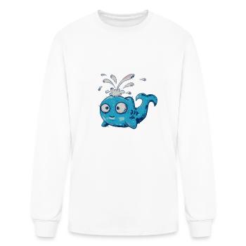 Cute Whale Funny Sea Animal Marine Kids - Men's Long Sleeve T-Shirt - white - Front