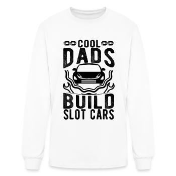 Cool Dads Build Slot Cars Mini Slot Car Racing - Men's Long Sleeve T-Shirt - white - Front