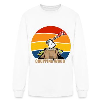 Chopping Wood Vintage - Men's Long Sleeve T-Shirt - white - Front