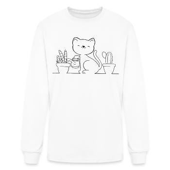 Cat Lover Cute Cat Lover Cat Owner - Cute Cat - Men's Long Sleeve T-Shirt - white - Front