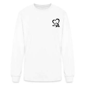 Mountain Hiking - Outdoor Trekking Mountain Heart - Men's Long Sleeve T-Shirt - white - Front