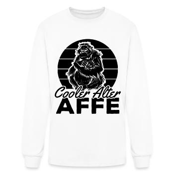 Affen Schimpanse Orang-Utan Affe - Cooler Alter Af - Men's Long Sleeve T-Shirt - white - Front