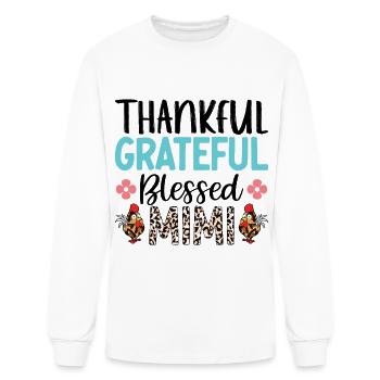 Chemises reconnaissantes et reconnaissantes et bienheureuses mimi, Thanksgivin - T-shirt à manches longues Homme - blanc - Devant