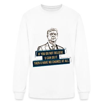 If you do not believe you can do it, quote footbal - Men's Long Sleeve T-Shirt - white - Front