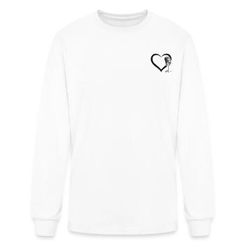 Podcast Heart Podcasting Podcast Mic Podcast Lover - Men's Long Sleeve T-Shirt - white - Front