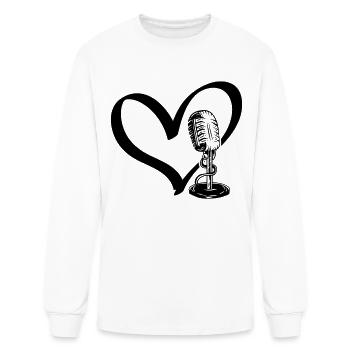 Podcast Heart Podcast Podcasting Podcast Host Podc - Men's Long Sleeve T-Shirt - white - Front