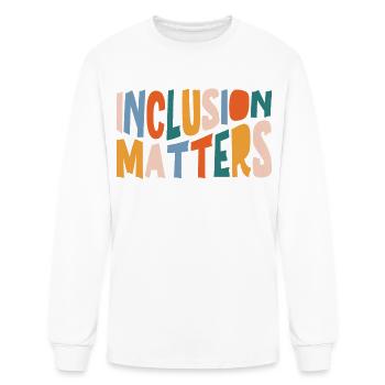 Inclusion Matters For Neurodiversity Awareness - Men's Long Sleeve T-Shirt - white - Front